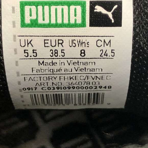 Womens Puma Basket Heart Glitter Sneakers Size 8 - Picture 6 of 8